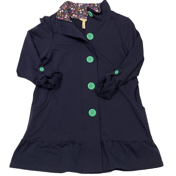 Matilda Jane Navy Million Little Things Button Zip Jacket - Picture 3 of 7